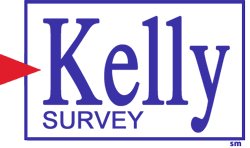Kelly Survey logo with red arrow.